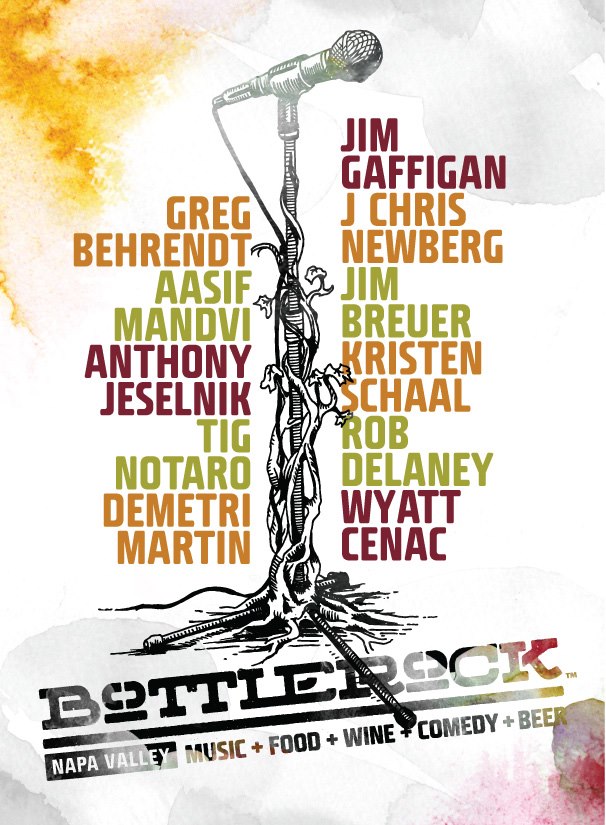 BottleRock Releases Comedy Lineup: Rob Delaney, Kristin Schaal, Jim Gaffigan, Demetri Martin, Tig Notaro, More