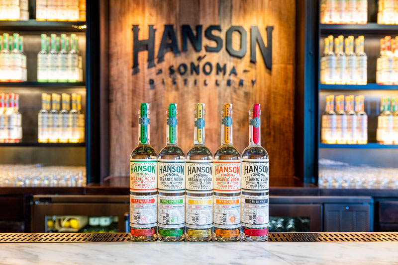 hanson of sonoma distillery, tasting gallery, vodka whiskey art