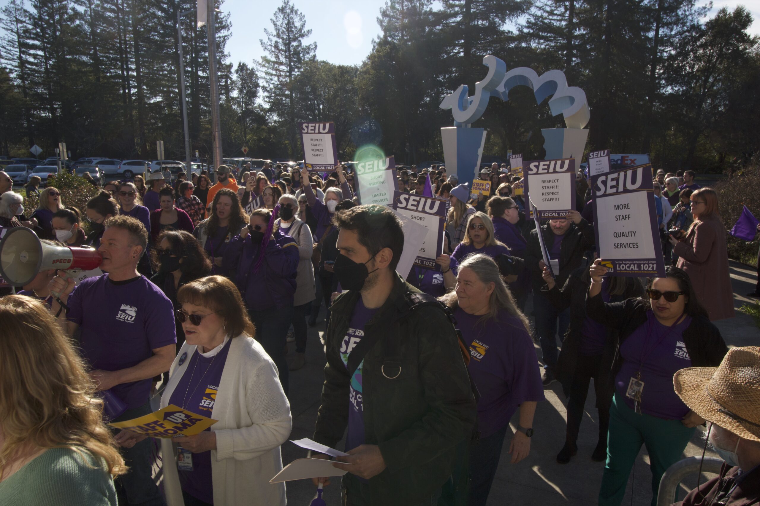 Sonoma County SEIU protest - January 2023