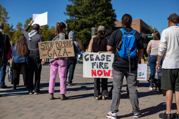 Santa Rosa Gaza ceasefire protest - Oct. 29, 2023