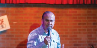 Juan Carlos Arenas has been a stand-up comedian for 14 years now, seven of them paid.