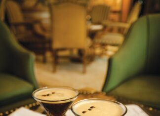 They found four barstools and sat down just as one might expect. Boy, girl, boy, girl. Two espresso martinis, and two craft draft beers.