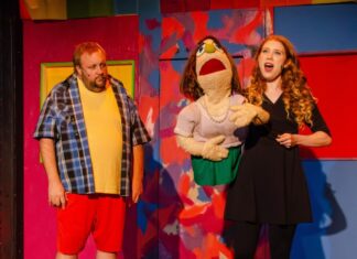 Left Edge Theatre's production of Avenue Q is an adult send-up of Sesame Street.