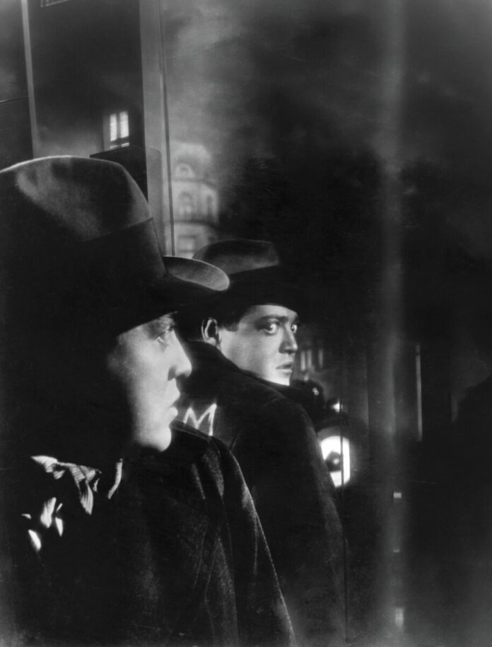 Peter Lorre portraying a serial killer in Fritz Lang’s 1931 film M.